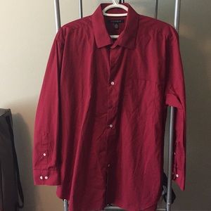 Dark red button down dress shirt